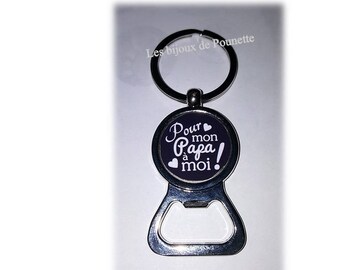 Mens metal bottle opener key chain