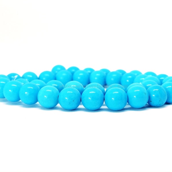 Turquoises Sinkiang (Bleu) - 6/8/10mm - 10 ou 100 Perles au Choix