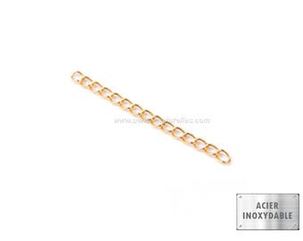 Stainless steel - Extender Chain - 10 or 100 Stainless Steel Extender Chain Golden