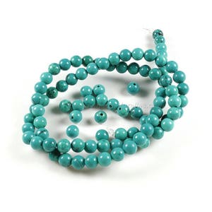 Turquoise Sinkiang Beads - 6/8/10mm - 10 or 100 Beads