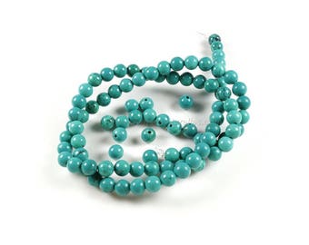 Turquoise Sinkiang Beads - 6/8/10mm - 10 or 100 Beads