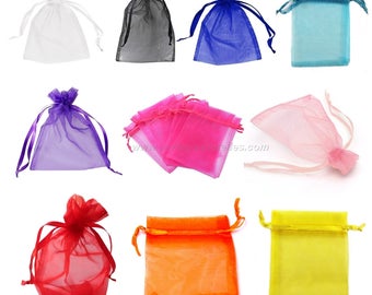 Organza - Couleur au Choix - 9x12cm - 10 ou 100 Pochettes - Tarif Dégressif