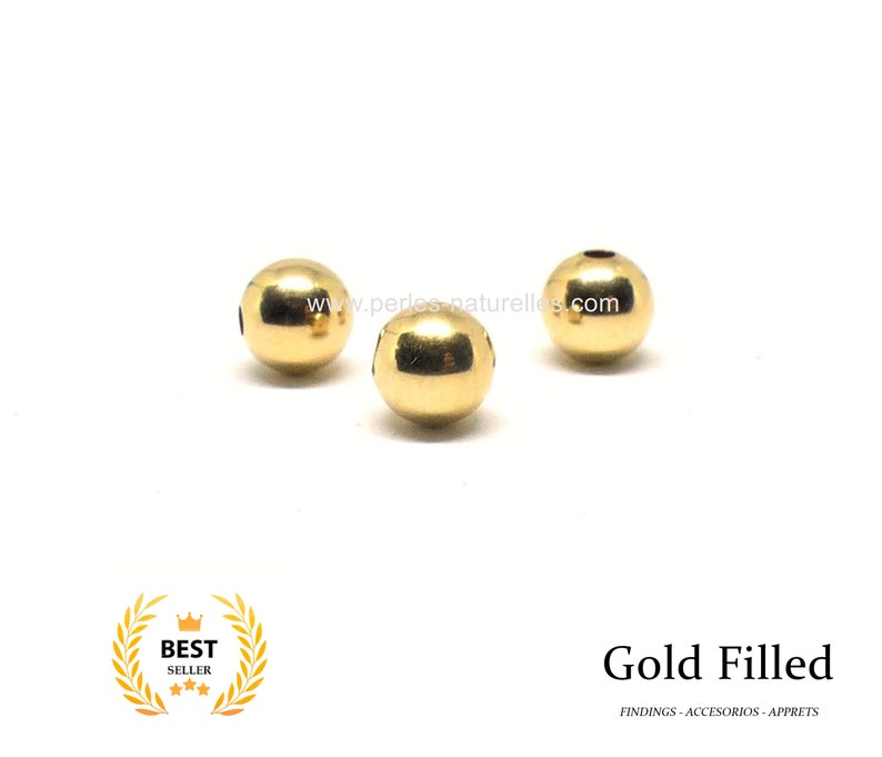 Gold Filled 2/2.5/3/4/6/8/10mm : 10 ou 100 perles au choix image 1