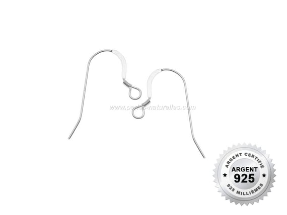 Argent 925 - 2/10/50/100 Crochets d'Oreilles 14mm ou 18mm - Argent 925