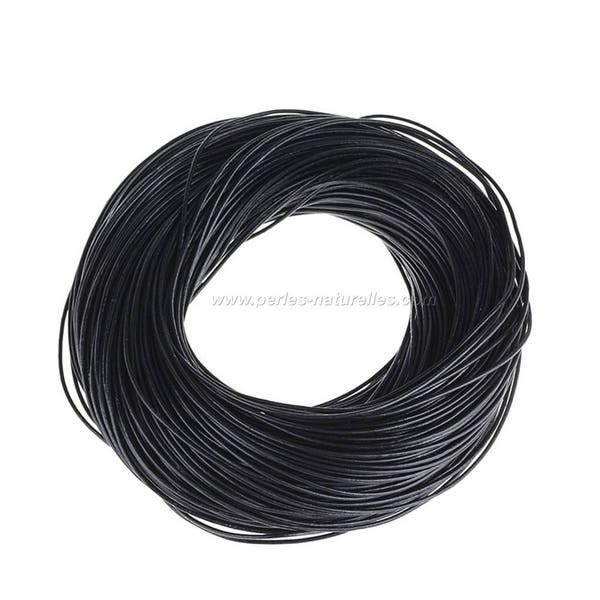 Black Leather Cord - 1mm, 2mm or 3mm - 1/10/50/100m