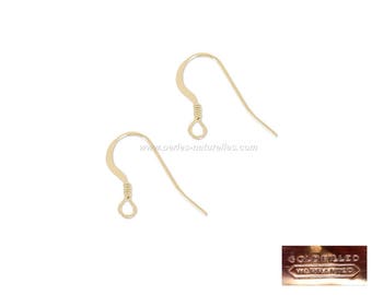 Gold Filled 14K - 2 or 10 Earring hook 17mm - Without Ball
