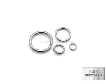 Acier Inox - 4/6/8/10mm - 10/100/1000 Anneaux en Acier Inox