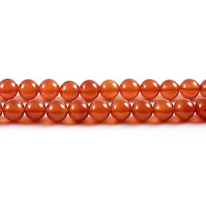 Cornaline 6/8/10mm 10, 100 ou 1000 perles au choix Perles Gemmes Semi-Précieuses image 1