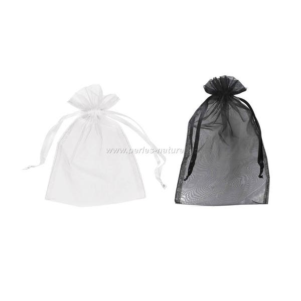 Organza - 13x16cm - Noir ou Blanc