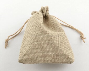 30 Pezzi Sacchetti Juta Bomboniere Con Coulisse 10x14 Cm,Sacchetti Regalo Di Juta Con 30 - 2