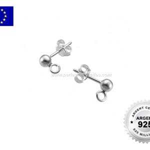 Può includere: Due fermagli per orecchini in argento con una piccola sfera all'estremità. I fermagli sono in argento 925.