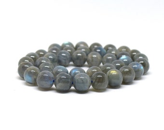 Labradorite grade AA - 4/6/8/10mm - 10 ou 100 perles au choix - Perles Gemmes Semi-Précieuses