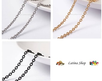 Stainless Steel Chain - 1m or 10m - 3x2mm