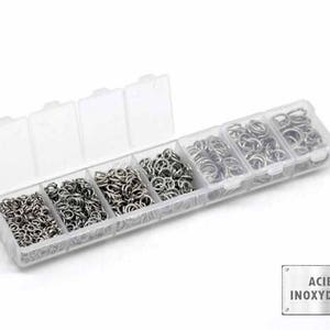 Stainless steel - 4/5/6/7/8/9/10mm Jumprings Box  - Stainless Steel Rings