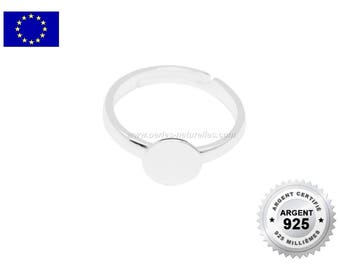 Argent 925 - 6mm ou 8mm - Bague Plateau en Argent 925