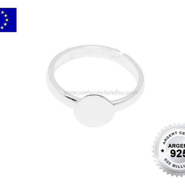 Argent 925 - 6mm ou 8mm - Bague Plateau en Argent 925