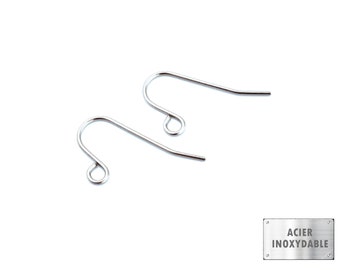 Stainless Steel - 10/100/1000 Ear Hooks - Surgical Stainless Steel Earring Hooks