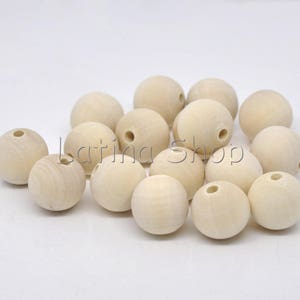 8/10/12mm 500 ou 1000 Perles Bois au Choix image 2