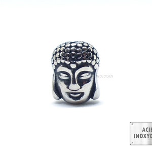 Stainless steel - Bouddha Bead 11x9mm - 1 or 10 image 1