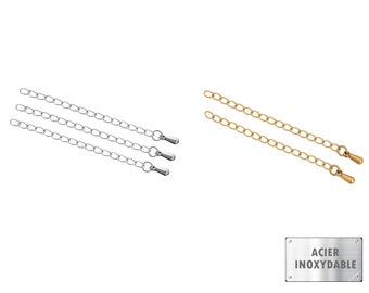 Stainless Steel - 6cm Chains - 10/100/1000 Stainless Steel Extension Chains