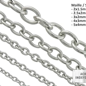 Stainless Steel Chain 4x5mm - 1m or 10m