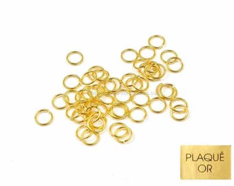 Gold Plated 18K - 4 or 6mm - 10, 100 or 1000 Gold Plated Rings