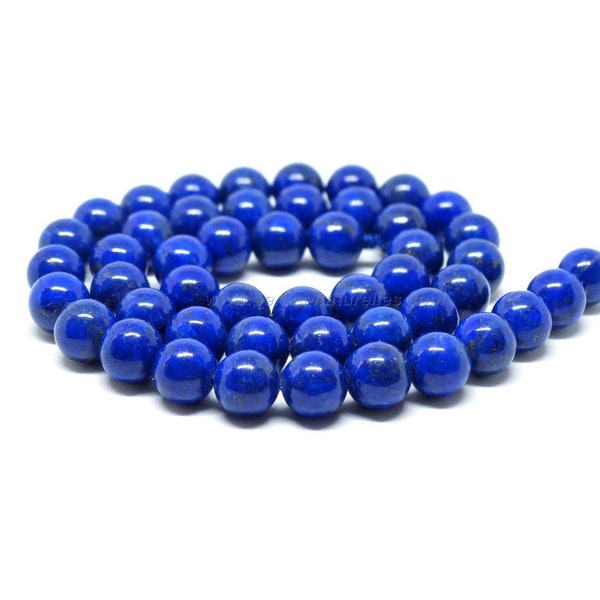 Lapis Lazuli Non Teinte - 6/8/10mm - 10 ou 100 Perles au Choix - Grade AB, A ou AA