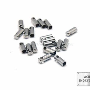 Stainless steel - 2mm/3mm - 10 or 100 Cord Ends - Stainless steel Terminators