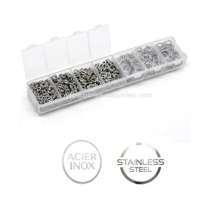 Stainless steel - 4/5/6/7/8/9/10mm Jumprings Box - Stainless Steel Rings image 1