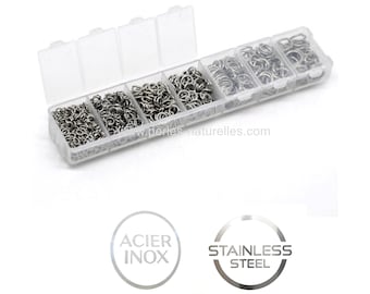 Stainless steel - 4/5/6/7/8/9/10mm Jumprings Box  - Stainless Steel Rings
