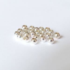 925 Silver 2/3/4/5/6/8/10mm 10 or 100 Beads image 2