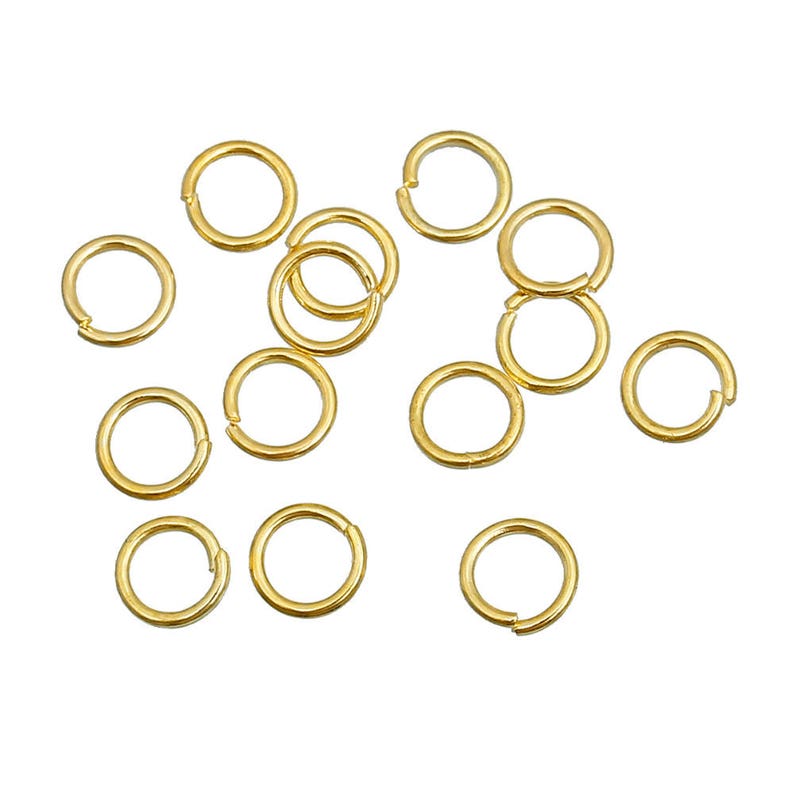 18K Gold 4/6/8mm 100 or 1000 18K Gold Open Rings image 1