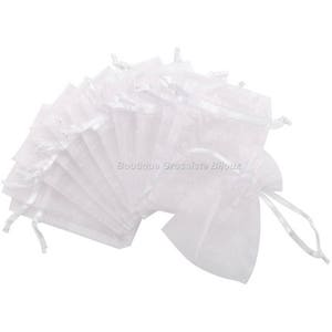 9x12cm sacchetti Organza - bianchi - 100 o 500