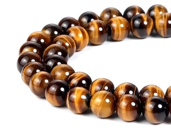 4/6/8/10mm - Tiger's Eye AA - 100 or 500 Tiger's Eye Pearls