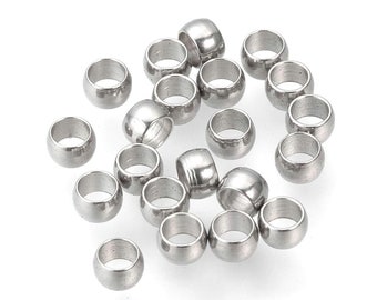 Perles à Ecraser Inox - Diamètre au Choix - Prix Grossiste/Revendeur