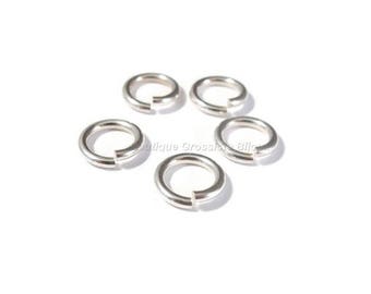 Argent 925 - 3/4/5/7mm - 100 ou 1000 Anneaux Ouverts Argent 925