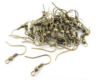 Bronze - 1000 Earring Hooks 18mm