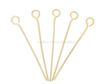 Plated 18K gold plated-100 50mm round head nails