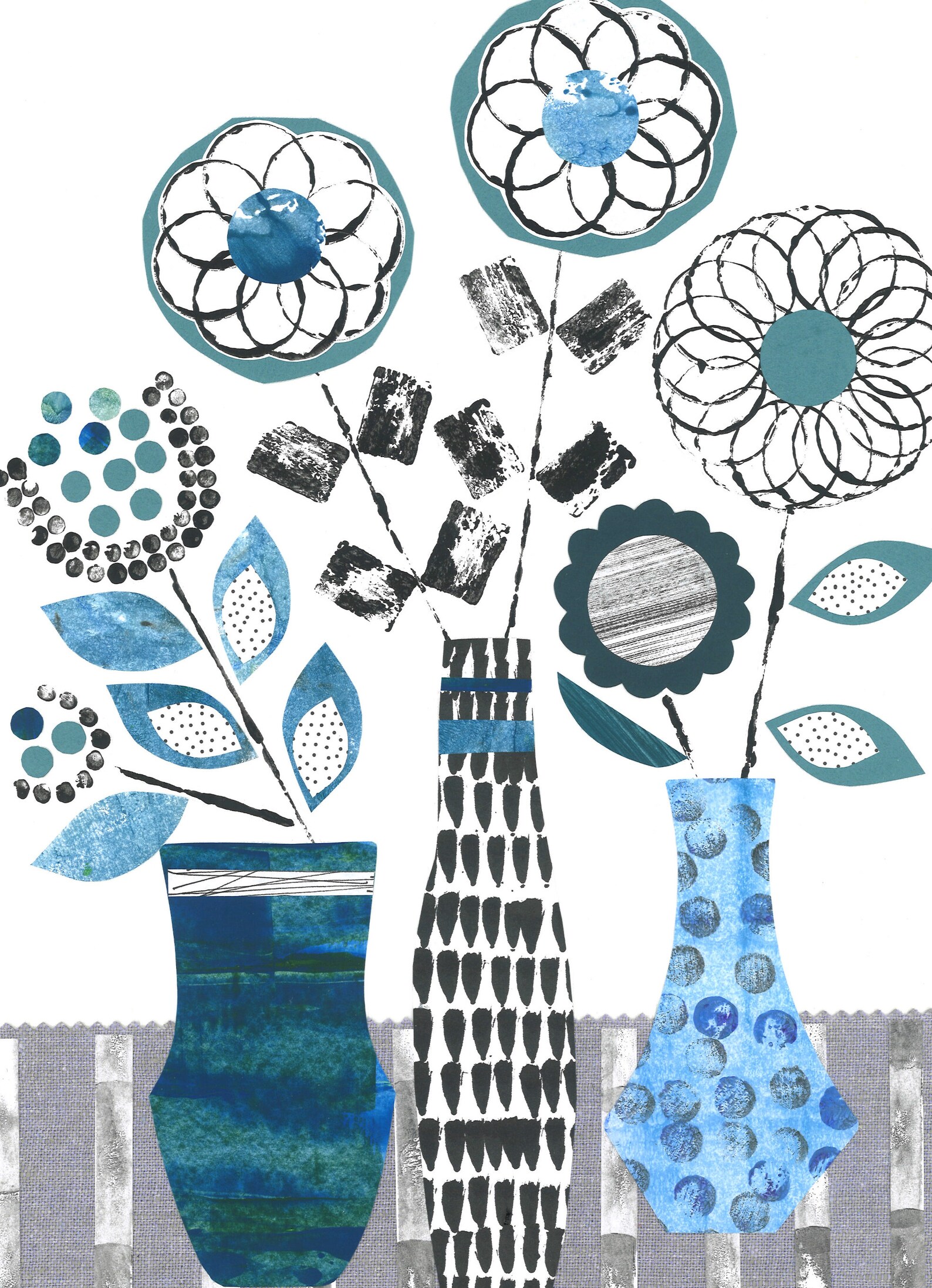 Flower Wall Art Retro Flower Print Mid Century Modern Etsy