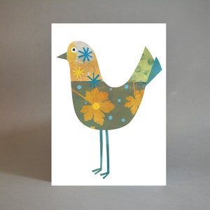 Greeting Card, Yellow Bird Card, Kids Birthday Card, Bird Blank Card, Gift Ideas, Blank Cards, Bird Birthday Card, Animal Birthday Card