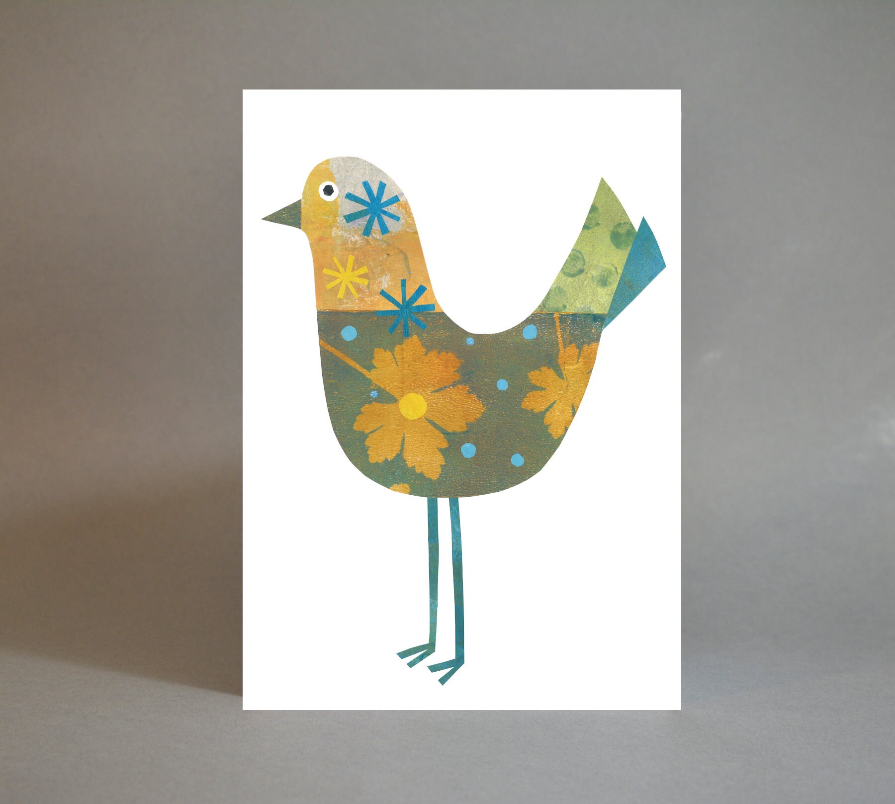 Grußkarte, gelbe Vogelkarte, Kindergeburtstagskarte, Vogel Blankokarte, Geschenkideen, Blankokarten, Vogelgeburtstagskarte, Tiergeburtstagskarte