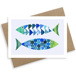 Greeting Card, Birthday Card, Greetings Card, Note Cards, Fish Card, Fine Art Card, Happy Birthday, Blank greeting cards, Nautical Cards