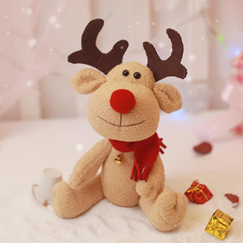 cuddly reindeer soft toy