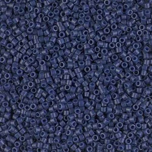 DB2143 Navy Blue Opaque Dyed Duracoat, Size 11/0 Miyuki Delica Beads, 5.2g approx.