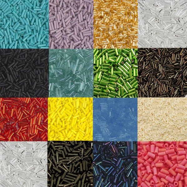 Miyuki 6mm Bugle Beads, Choice of Colours