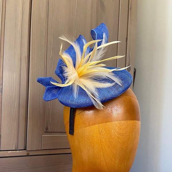 Blue French style fascinator
