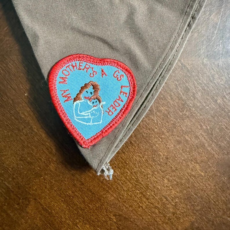 Vintage Girl Scouts Uniform Vest w/ Badges, Sash & Pouch Lot 1990s USA image 9