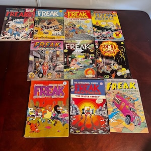 vtg lot of 10 Fabulous Furry Freak Brothers Comix 70s 80's 90's some 1st edition rip off press underground comic art collectible comic books