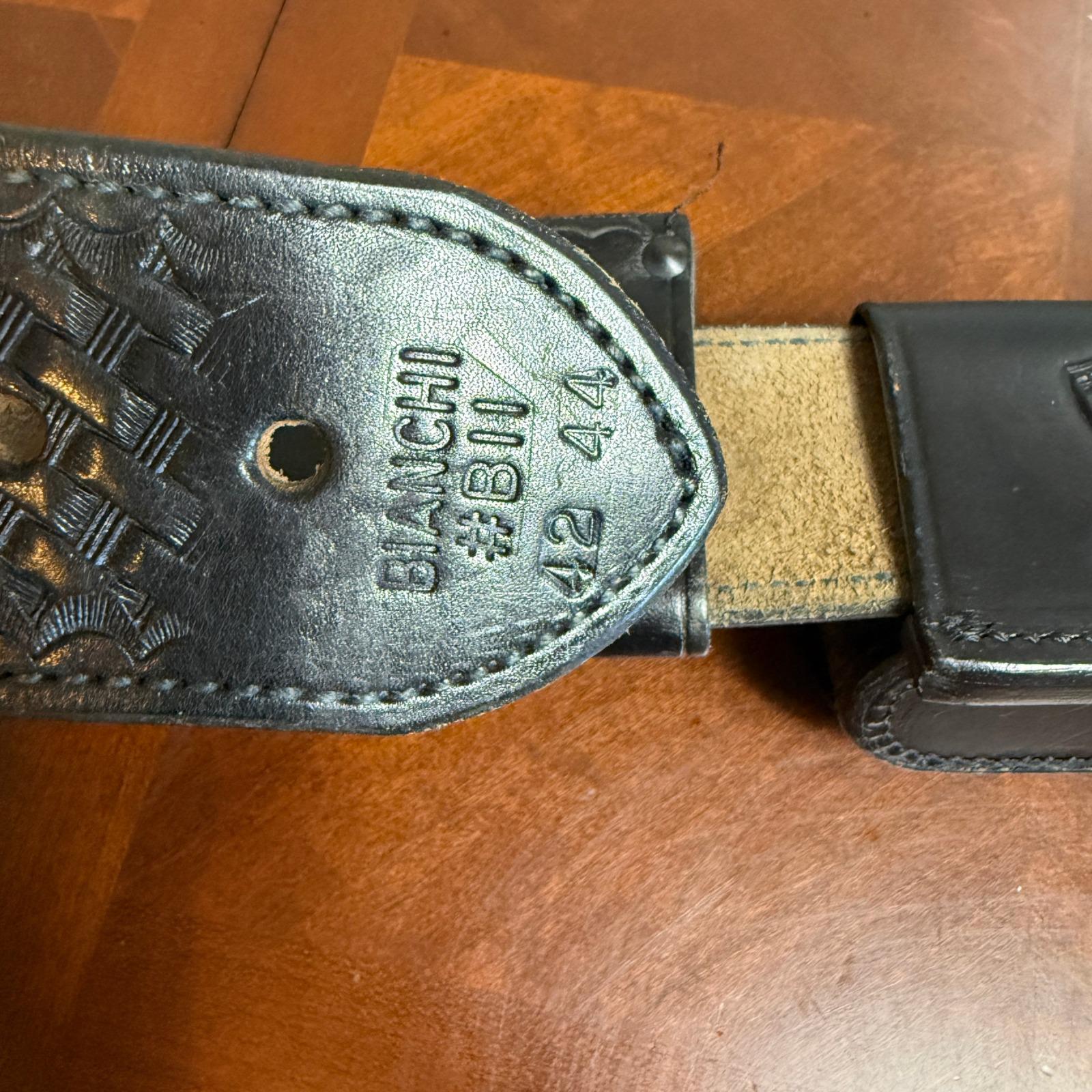 Bianchi B11 Basketweave Leather Duty Belt Safariland Holster