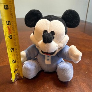 vtg 90's Gund Baby Mickey & Co Plush Mickey Mouse in Blue Pajamas image 3